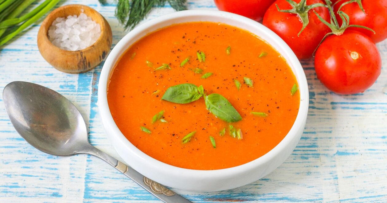 Tomatenpüreesuppe ein Diätfavorit